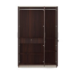 BHF 3 Door Wardrobe in Dark Maple & Hiland Pine Finish
