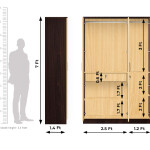 BHF 3 Door Wardrobe in Dark Maple & Ice Beech Finish