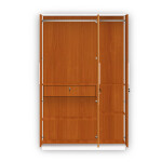 BHF 3 Door Wardrobe in Oxford Cherry & White Finish