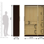 BHF 3 Door Wardrobe in Alberta Maple & Choco Walnut Finish