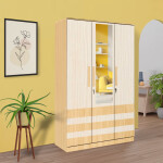 BHF 3 Door Wardrobe in Hiland Pine & Ice Beech Finish