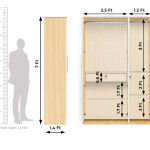 BHF 3 Door Wardrobe in Hiland Pine & Ice Beech Finish