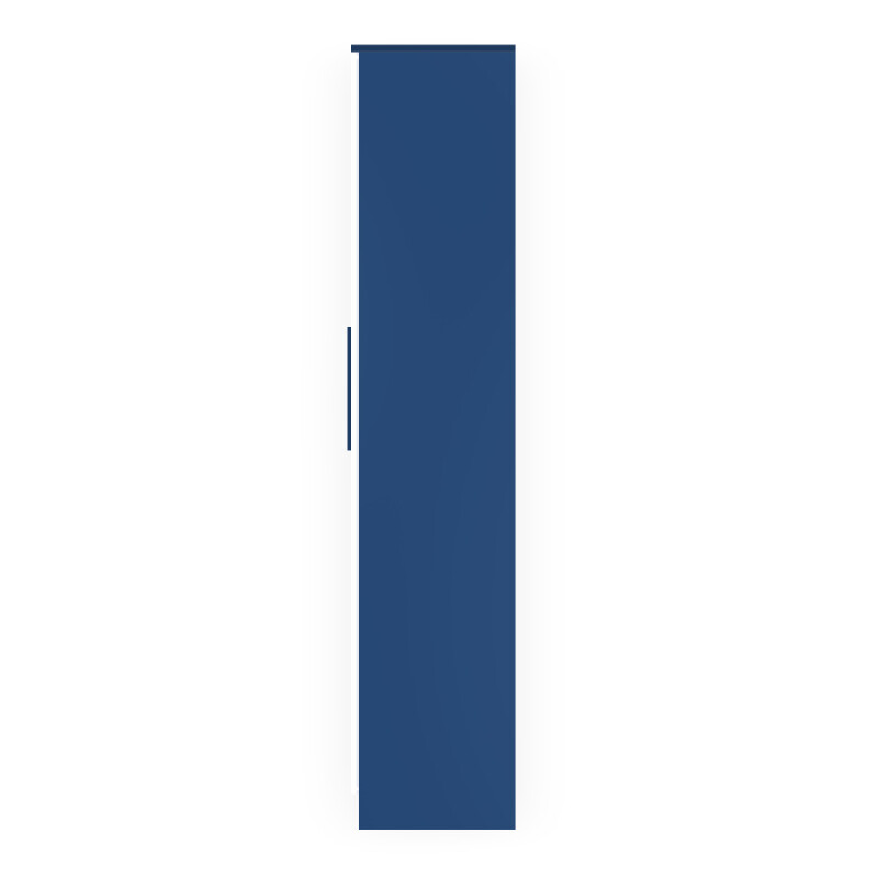 BHF 3 Door Wardrobe in White & Electric Blue Finish