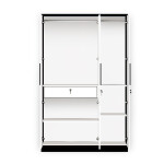 BHF 3 Door Wardrobe in Black & White Finish