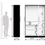 BHF 3 Door Wardrobe in Black & White Finish