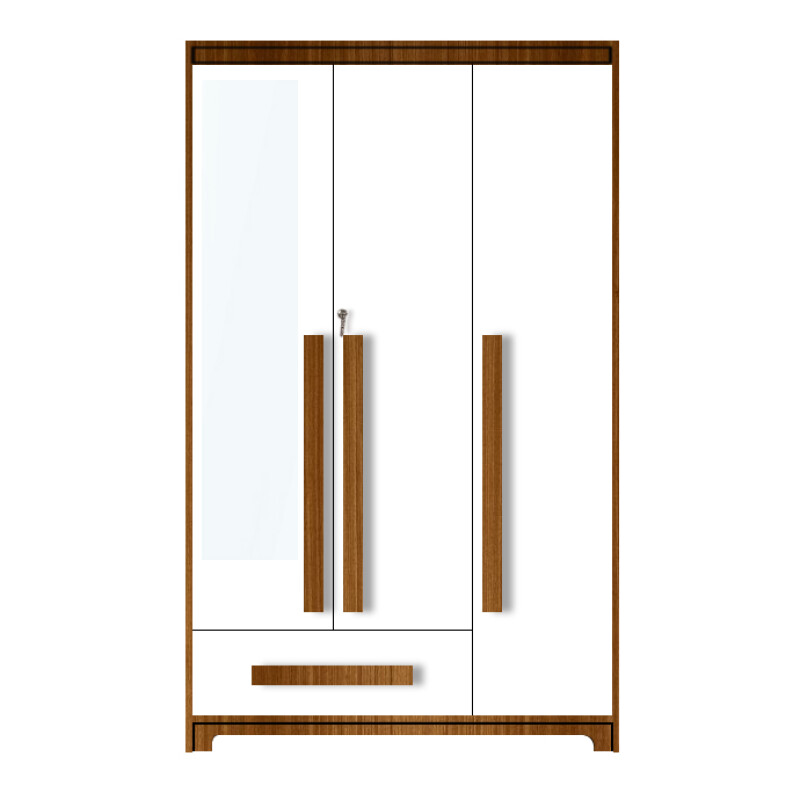 Premium 3 Door Wardrobe in Mysore Teak Finish