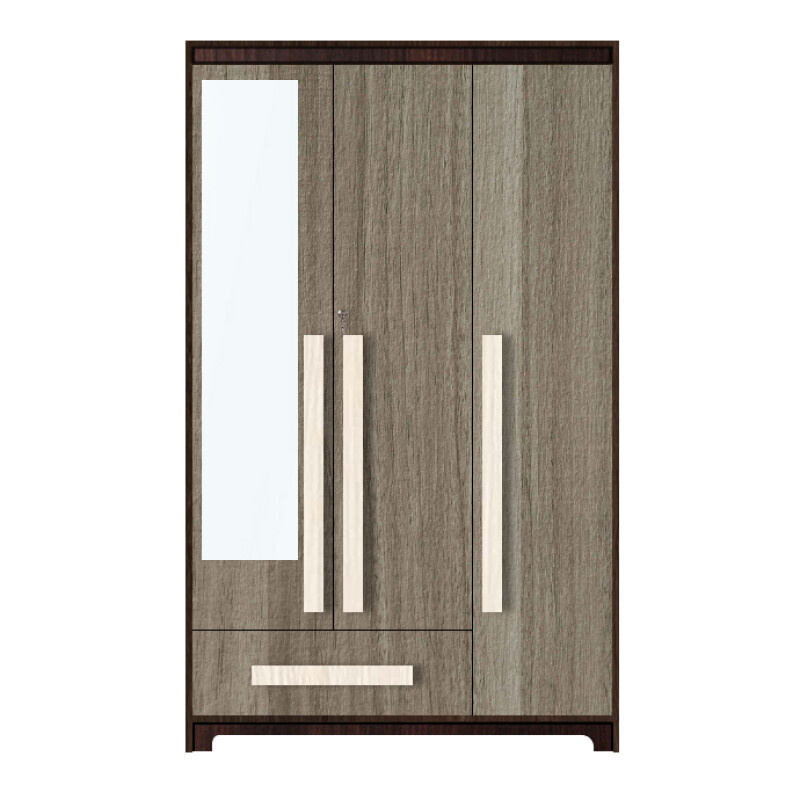 Premium 3 Door Wardrobe in Persian Walnut Finish