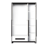 Premium 3 Door Wardrobe in Black & White Finish
