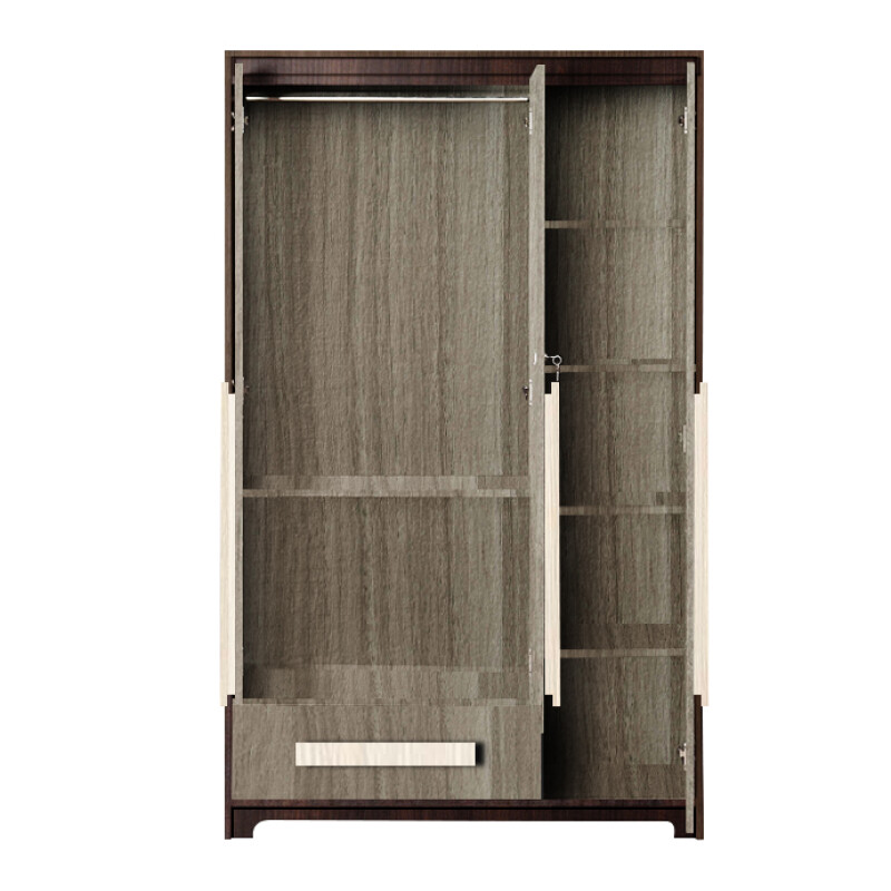 Premium 3 Door Wardrobe in Persian Walnut Finish