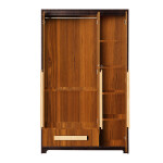 Premium 3 Door Wardrobe in Natural Teak Finish