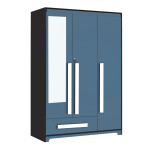 Premium 3 Door Wardrobe in Persian Blue Finish