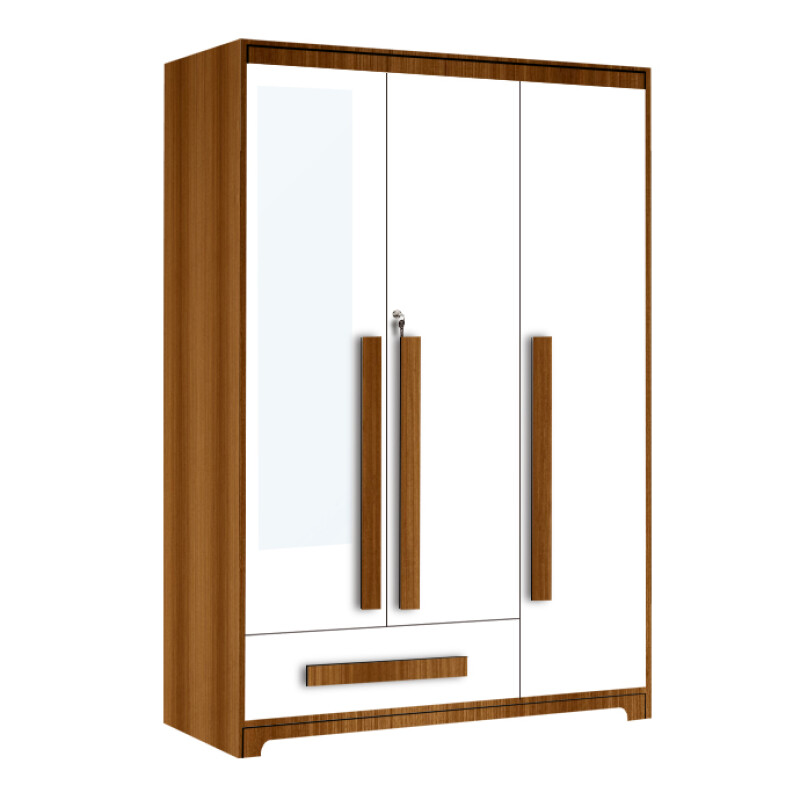 Premium 3 Door Wardrobe in Mysore Teak Finish