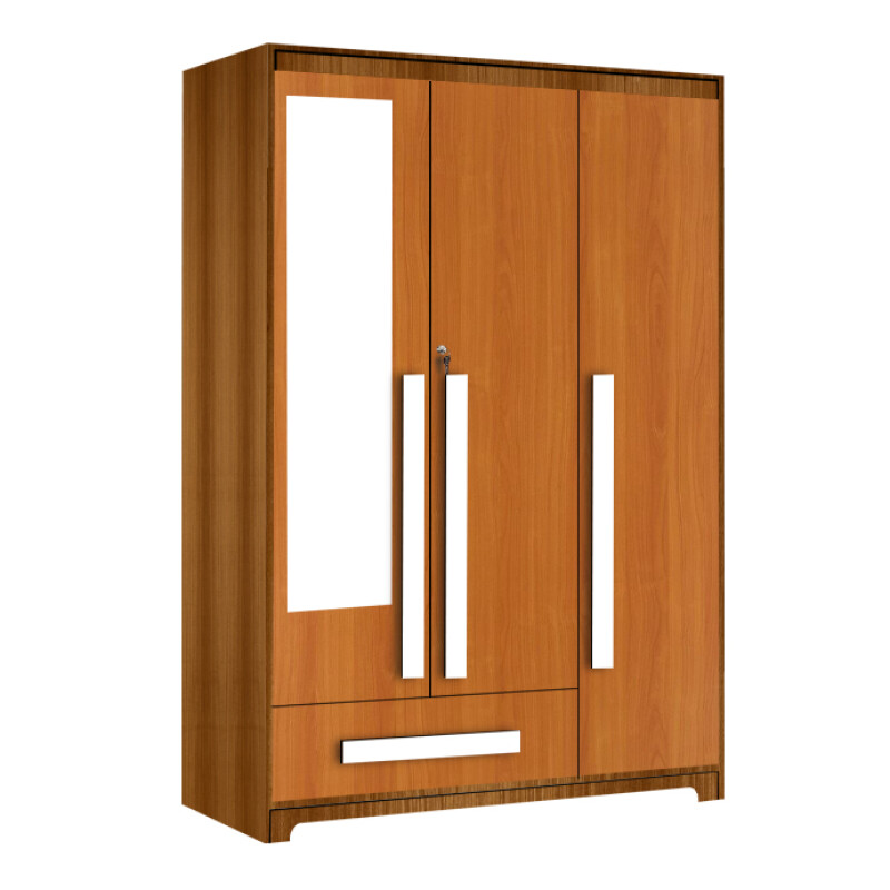 Premium 3 Door Wardrobe in Oxford CherryFinish