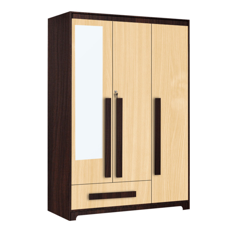 Premium 3 Door Wardrobe in Ice Beech Finish
