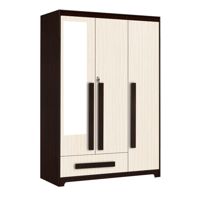 Premium 3 Door Wardrobe in Hiland Pine Finish