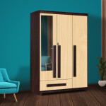 Premium 3 Door Wardrobe in Ice Beech Finish