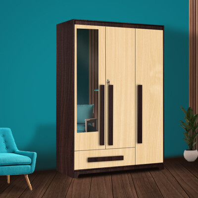 Premium 3 Door Wardrobe in Ice Beech Finish