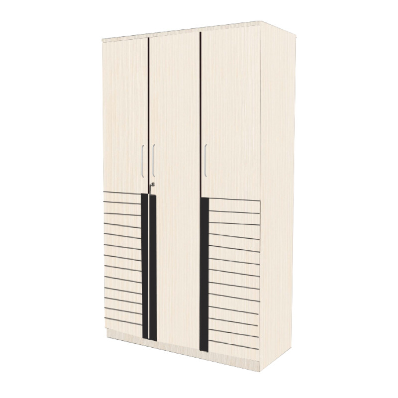 Engineering Wood 3 Door Wardrobe in Hiland Pine
