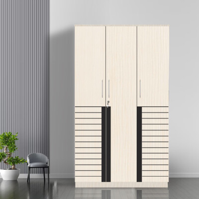 Engineering Wood 3 Door Wardrobe in Hiland Pine