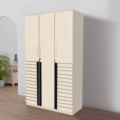 Engineering Wood 3 Door Wardrobe in Hiland Pine