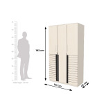Engineering Wood 3 Door Wardrobe in Hiland Pine