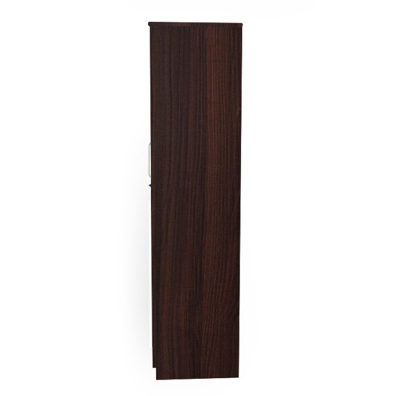Engineering Wood 3 Door Wardrobe in Dark Maple