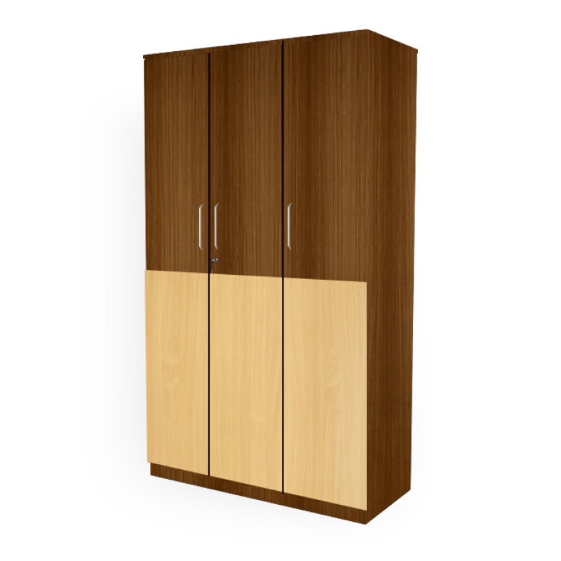 Engineering Wood 3 Door Wardrobe in Mysore Teak & Bavarian Beech