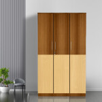 Engineering Wood 3 Door Wardrobe in Mysore Teak & Bavarian Beech