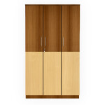 Engineering Wood 3 Door Wardrobe in Mysore Teak & Bavarian Beech